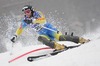 Maria Pietilae-Holmner of Sweden skiing during Women FIS World Cup Slalom race in Maribor, Slovenia. Race was won by Marlies Schild of Austria, Janica Kostelic of Croatia placed second, and Therese Borssen of Sweden finished third. Pietilae-Holmner placed 8th.
