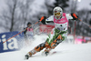 Tanja Poutiainen of Finland skiing in first run of Women Alpine skiing slalom FIS World Cup in Zagreb, Croatia. Snow queen trophy in Zagreb, Croatia was held in Sljeme, Croatia on 4th of January 2007.
