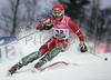 Sarka Zahrobska of Czech skiing in first run of Women Alpine skiing slalom FIS World Cup in Zagreb, Croatia. Snow queen trophy in Zagreb, Croatia was held in Sljeme, Croatia on 4th of January 2007.
