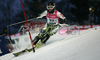 Sanni Leinonen of Finland skiing in first run of Women Alpine skiing slalom FIS World Cup in Zagreb, Croatia. Snow queen trophy in Zagreb, Croatia was held in Sljeme, Croatia on 4th of January 2007.
