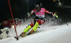 Ana Kobal of Slovenia skiing in first run of Women Alpine skiing slalom FIS World Cup in Zagreb, Croatia. Snow queen trophy in Zagreb, Croatia was held in Sljeme, Croatia on 4th of January 2007.
