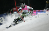 Jessica Honkonen of Finland skiing in first run of Women Alpine skiing slalom FIS World Cup in Zagreb, Croatia. Snow queen trophy in Zagreb, Croatia was held in Sljeme, Croatia on 4th of January 2007.
