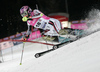 Florine De Leymarie of France skiing in second run of Women Alpine skiing slalom FIS World Cup in Zagreb, Croatia. Snow queen trophy in Zagreb, Croatia was held in Sljeme, Croatia on 4th of January 2007.
