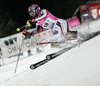 Florine De Leymarie of France skiing in second run of Women Alpine skiing slalom FIS World Cup in Zagreb, Croatia. Snow queen trophy in Zagreb, Croatia was held in Sljeme, Croatia on 4th of January 2007.
