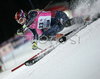 Kaylin L Richardson of Usa skiing in second run of Women Alpine skiing slalom FIS World Cup in Zagreb, Croatia. Snow queen trophy in Zagreb, Croatia was held in Sljeme, Croatia on 4th of January 2007.
