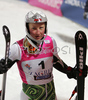 Tanja Poutiainen of Finland finishing second run of Women Alpine skiing slalom FIS World Cup in Zagreb, Croatia. Snow queen trophy in Zagreb, Croatia was held in Sljeme, Croatia on 4th of January 2007.
