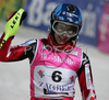 Ana Jelusic of Croatia celebrating her second place won in Women Alpine skiing slalom FIS World Cup in Zagreb, Croatia. Snow queen trophy in Zagreb, Croatia was held in Sljeme, Croatia on 4th of January 2007.
