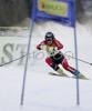 Mateja Robnik of Slovenia skiing in first run of Women Alpine skiing giant slalom FIS World Cup in Kranjska Gora, Slovenia. Golden Fox trophy was held in on 6th of January 2007 in in Kranjska Gora, Slovenia, as replacement for Maribor, Slovenia, where organizers could not prepare track due high temperatures.
