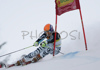 Kathrin Hoelzl of Germany skiing in second run of Women Alpine skiing giant slalom FIS World Cup in Kranjska Gora, Slovenia. Golden Fox trophy was held in on 6th of January 2007 in in Kranjska Gora, Slovenia, as replacement for Maribor, Slovenia, where organizers couldnt prepare track due high temperatures.
