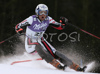 Vanessa Vidal of France skiing in first run of Women Alpine skiing slalom FIS World Cup in Kranjska Gora, Slovenia. Golden Fox trophy was held in on 7th of January 2007 in in Kranjska Gora, Slovenia, as replacement for Maribor, Slovenia, where organizers couldnt prepare track due high temperatures.
