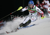 Winner Benjamin Raich of Austria skiing in first run of Men Alpine skiing slalom FIS World Cup in Schladming, Austria. Men slalom FIS Alpine skiing World Cup was held on 30th of January 2007 in Schladming, Austria.
