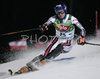 Jean-Baptiste Grange of France skiing in first run of Men Alpine skiing slalom FIS World Cup in Schladming, Austria. Men slalom FIS Alpine skiing World Cup was held on 30th of January 2007 in Schladming, Austria.
