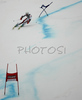 Joel Chenal of France skiing in second run of Men Alpine skiing giant slalom FIS World Cup in Kranjska Gora, Slovenia. Men giant slalom FIS Alpine skiing World Cup was held on 3rd of March 2007 in Kranjska Gora, Slovenia.
