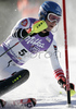 Benjamin Raich of Austria skiing in first run of Men Alpine skiing slalom FIS World Cup in Kranjska Gora, Slovenia. Men slalom FIS Alpine skiing World Cup was held on 4th of March 2007 in Kranjska Gora, Slovenia.
