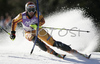Thomas Grandi of Canada skiing in first run of Men Alpine skiing slalom FIS World Cup in Kranjska Gora, Slovenia. Men slalom FIS Alpine skiing World Cup was held on 4th of March 2007 in Kranjska Gora, Slovenia.
