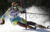Mitja Valencic of Slovenia skiing in first run of Men Alpine skiing slalom FIS World Cup in Kranjska Gora, Slovenia. Men slalom FIS Alpine skiing World Cup was held on 4th of March 2007 in Kranjska Gora, Slovenia.

