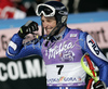 Manfred Moelgg of Italy celebrating his success in Men slalom FIS Alpine skiing World Cup race in Kranjska Gora, Slovenia. Men slalom FIS Alpine skiing World Cup race was held in Kranjska Gora, Slovenia on 4th of March 2007.
