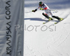 Winner Mario Matt of Austria skiing in second run of Men slalom FIS Alpine skiing World Cup race in Kranjska Gora, Slovenia. Men slalom FIS Alpine skiing World Cup race was held in Kranjska Gora, Slovenia on 4th of March 2007.
