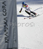 Second placed Benjamin Raich of Austria skiing in second run of Men slalom FIS Alpine skiing World Cup race in Kranjska Gora, Slovenia. Men slalom FIS Alpine skiing World Cup race was held in Kranjska Gora, Slovenia on 4th of March 2007.

