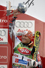 Kalle Palander of Finland celebrating his third place after first race of season 2007-2008. Men giant slalom race was first race of FIS Alpine skiing World cup and was traditionally held on glacier Soelden, Austria on 28th of October 2007.
