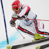 Cyprien Richard of France skiing in first run of men giant slalom race of Audi FIS Men Alpine skiing World Cup 2008. Giant slalom race was held in Bad Kleinkirchheim, Austria on 8th of December 2007.
