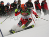 Ivica Kostelic of Croatia skiing in first run of men slalom race of Audi FIS Men Alpine skiing World Cup 2008. Slalom race was held in Bad Kleinkirchheim, Austria on 9th of December 2007.
