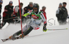 5th placed Reinfried Herbst of Austria skiing in first run of men slalom race of Audi FIS Men Alpine skiing World Cup 2008. Slalom race was held in Bad Kleinkirchheim, Austria on 9th of December 2007.
