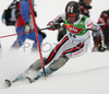 Anthony Obert of France skiing in first run of men slalom race of Audi FIS Men Alpine skiing World Cup 2008. Slalom race was held in Bad Kleinkirchheim, Austria on 9th of December 2007.
