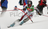 Anthony Obert of France skiing in first run of men slalom race of Audi FIS Men Alpine skiing World Cup 2008. Slalom race was held in Bad Kleinkirchheim, Austria on 9th of December 2007.
