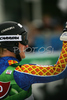 Second placed Jens Byggmark of Sweden celebrating in finish area after finishing second run of men slalom race of Audi FIS Men Alpine skiing World Cup 2008. Slalom race was held in Bad Kleinkirchheim, Austria on 9th of December 2007.

