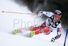 Kalle Palander of Finland clears a gate in the first leg of the mens ski world cup Giant Slalom race in Alta Badia, Italy. Giant slalom World cup race was held in Alta Badia, Italy, on 16th of December 2007.
