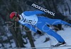 Nick Fairell of USA soars through the air during Individual ski jumping race of FIS Nordic Junior Ski World Championships, which was held in Kranj, Slovenia. Race was won by Gregor Schlierenzauner of Austria, Jurij Tepes of Slovenia placed second, while Andrea Morassi of Italy placed third.
