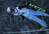 Eirik Kjelstrup of Norway soars through the air during Individual ski jumping race of FIS Nordic Junior Ski World Championships, which was held in Kranj, Slovenia. Race was won by Gregor Schlierenzauner of Austria, Jurij Tepes of Slovenia placed second, while Andrea Morassi of Italy placed third.
