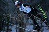 Rene Elverum Sorrsell Kim of Norway soars through the air during Individual ski jumping race of FIS Nordic Junior Ski World Championships, which was held in Kranj, Slovenia. Race was won by Gregor Schlierenzauner of Austria, Jurij Tepes of Slovenia placed second, while Andrea Morassi of Italy placed third.
