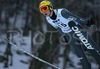 Thomas Thurnbichler of Austria soars through the air during Individual ski jumping race of FIS Nordic Junior Ski World Championships, which was held in Kranj, Slovenia. Race was won by Gregor Schlierenzauner of Austria, Jurij Tepes of Slovenia placed second, while Andrea Morassi of Italy placed third.
