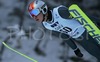 Volodymyr Veredyuk of Ukrain soars through the air during Individual ski jumping race of FIS Nordic Junior Ski World Championships, which was held in Kranj, Slovenia. Race was won by Gregor Schlierenzauner of Austria, Jurij Tepes of Slovenia placed second, while Andrea Morassi of Italy placed third.
