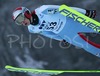 Gregor Schlierenzauner of Austria soars through the air during Individual ski jumping race of FIS Nordic Junior Ski World Championships, which was held in Kranj, Slovenia. Race was won by Gregor Schlierenzauner of Austria, Jurij Tepes of Slovenia placed second, while Andrea Morassi of Italy placed third.
