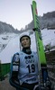 Jurij Tepes of Slovenia posing for photoreporters after winning silver medal on Individual ski jumping race of FIS Nordic Junior Ski World Championships, which was held in Kranj, Slovenia. Race was won by Gregor Schlierenzauner of Austria, Jurij Tepes of Slovenia placed second, while Andrea Morassi of Italy placed third.
