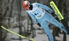 Pavel Karelin of Russia soars through the air during Junior ski jumping team race of FIS Nordic Junior Ski World Championships. Race was won by Austria, Slovenia placed second, while Japan finished third.
