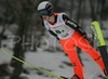 Tobias Bogner of Germany soars through the air during Junior ski jumping team race of FIS Nordic Junior Ski World Championships. Race was won by Austria, Slovenia placed second, while Japan finished third.

