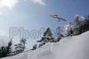Thomas Morgenstern of Austria soars through the air during qualification jump for Saturdays e.on Ruhrgas FIS Ski Jumping World Cup finals. Qualifications were held in Planica, Slovenia on 17.March 2006. 15 best placed ski jumpers in World Cup are automaticaly qualified for competition while next 25 ski jumpers needs to qualify for main competition through qualification jump.
