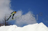 Daniel Lackner of Austria soars through the air during qualification jump for Saturdays e.on Ruhrgas FIS Ski Jumping World Cup finals. Qualifications were held in Planica, Slovenia on 17.March 2006. 15 best placed ski jumpers in World Cup are automaticaly qualified for competition while next 25 ski jumpers needs to qualify for main competition through qualification jump.
