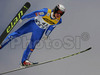 Rok Benkovic of Slovenia soars through the air during qualification jump for Saturdays e.on Ruhrgas FIS Ski Jumping World Cup finals. Qualifications were held in Planica, Slovenia on 17.March 2006. 15 best placed ski jumpers in World Cup are automaticaly qualified for competition while next 25 ski jumpers needs to qualify for main competition through qualification jump.
