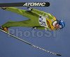 Janne Ahonen of Finland soars through the air during qualification jump for Saturdays e.on Ruhrgas FIS Ski Jumping World Cup finals. Qualifications were held in Planica, Slovenia on 17.March 2006. 15 best placed ski jumpers in World Cup are automaticaly qualified for competition while next 25 ski jumpers needs to qualify for main competition through qualification jump.
