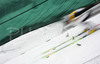 Prejumper on inrun of ski jumping hill in Planica, Slovenia during trial round of e.on Ruhrgas FIS Ski Jumping World Cup finals. First race of FIS Ski Jumping World Cup finals was held in Planica, Slovenia on 18.March 2006.
