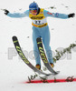 Janne Happonen of Finland lands at 216.5 meters in second jump of e.on Ruhrgas FIS Ski Jumping World Cup finals. First race of FIS Ski Jumping World Cup finals was held in Planica, Slovenia on 18.March 2006.
