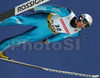 Andreas Kuettel of Switzerland soars through the air during last race of e.on Ruhrgas FIS Ski Jumping World Cup finals. Last race of e.on Ruhrgas FIS Ski Jumping World Cup was held in Planica, Slovenia on 19.March 2006.

