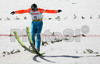 Dmitry Vassiliev of Russia lands in second jump of last race of e.on Ruhrgas FIS Ski Jumping World Cup finals. Last race of e.on Ruhrgas FIS Ski Jumping World Cup was held in Planica, Slovenia on 19.March 2006.
