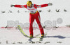 Noriaki Kasai of Japan lands in second jump of last race of e.on Ruhrgas FIS Ski Jumping World Cup finals. Last race of e.on Ruhrgas FIS Ski Jumping World Cup was held in Planica, Slovenia on 19.March 2006.
