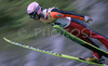 Sebastian Colloredo of Italy soars through the air during qualification jump for tomorrows Summer FIS Grand Prix in ski jumping Kranj 2006. Qualifications were held in Ski jumping center in Kranj, Slovenia on 1. September 2006. First 50 ski jumpers qualified for tomorrow Summer FIS Grand Prix in ski jumping Kranj 2006, which will be held in Kranj, Slovenia on 2. September 2006.
